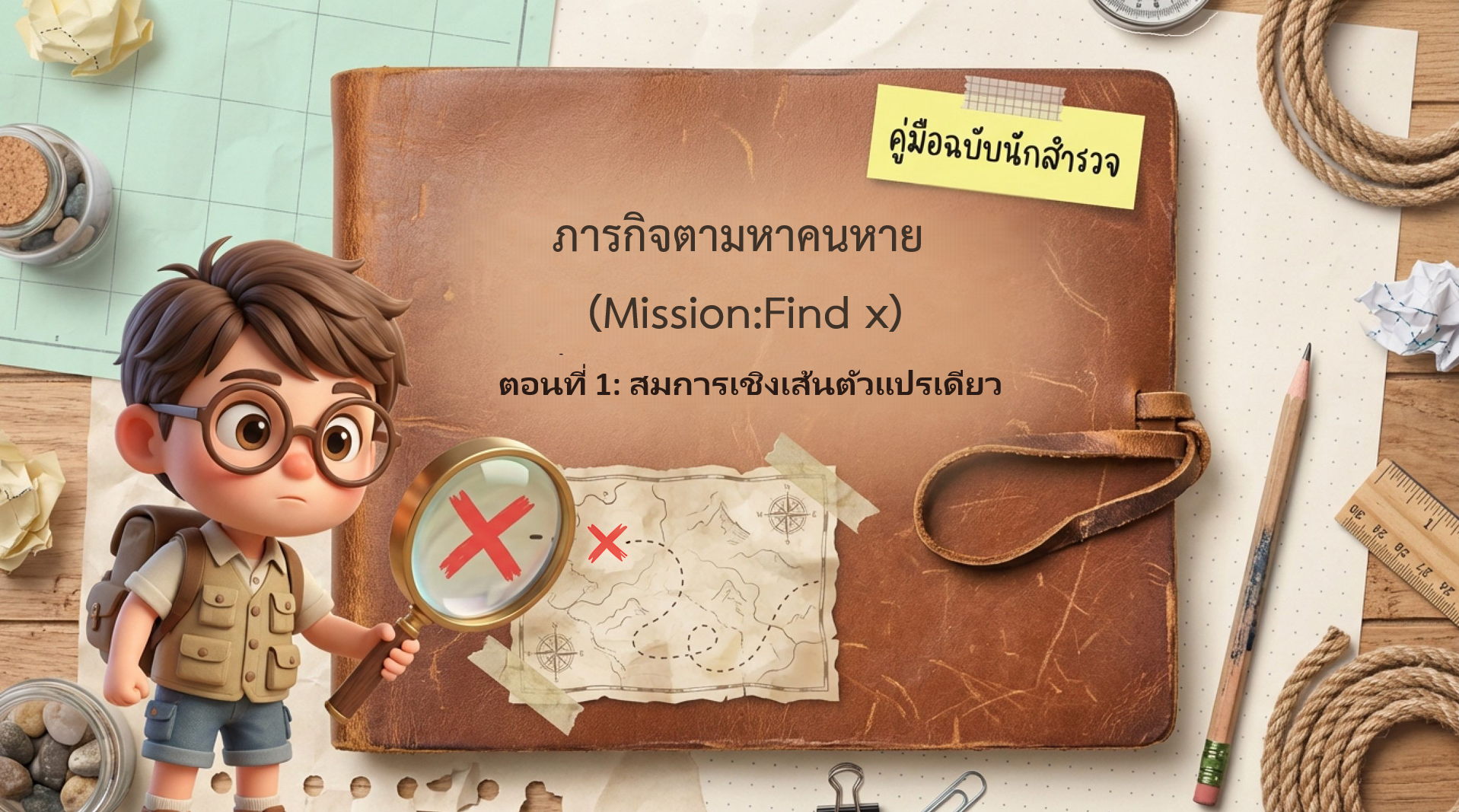 ภารกิจตามหาคนหาย สมการเชิงเส้นตัวแปรเดียว